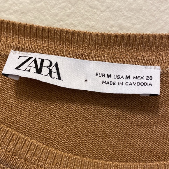 Zara Camel Crew Neck Sweater - Picture 2 of 6